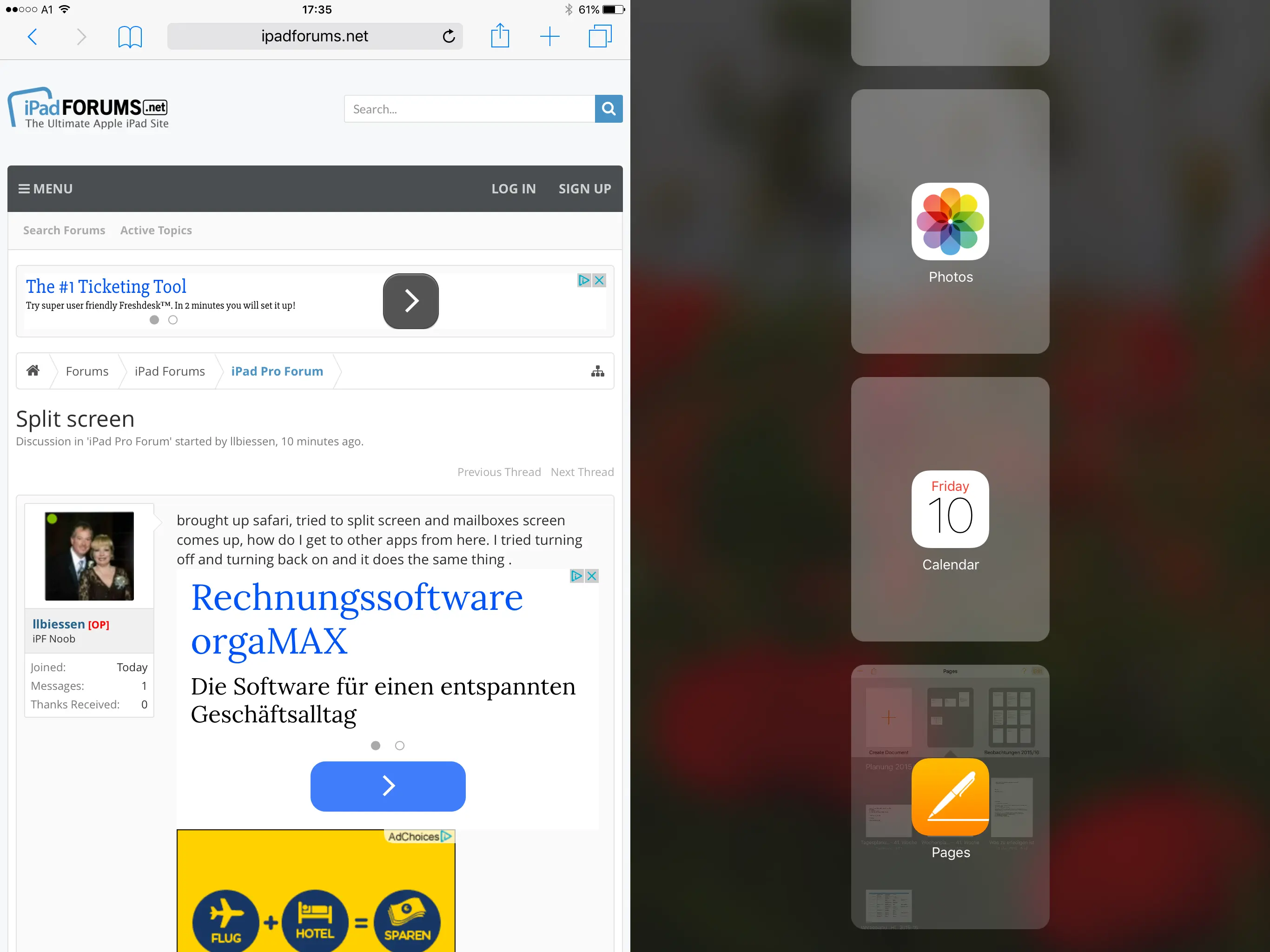 Split screen | Apple iPad Forum