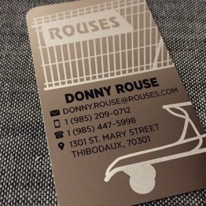 Shopping Metal Business Card