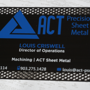Steel Matt Black Company Business Cards