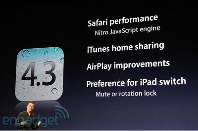 iOS 4.3 launch
