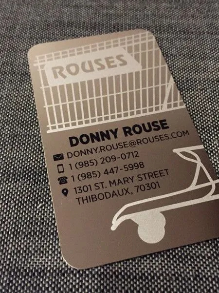 Shopping Metal Business Card
